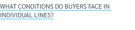 WHAT CONDITIONS DO BUYERS FACE IN INDIVIDUAL LINES? 